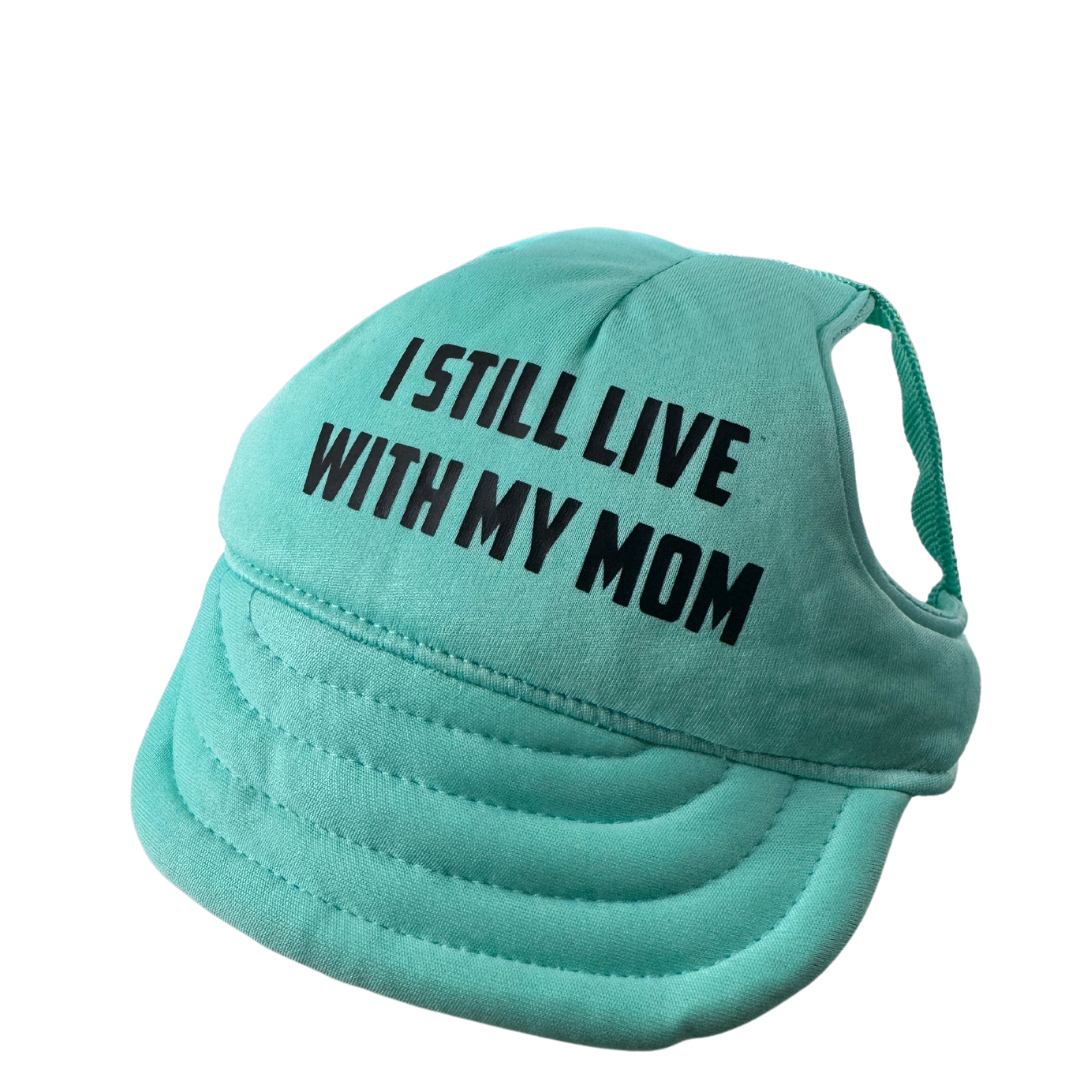 "I Still Live With My Mom" Custom Dog Hat