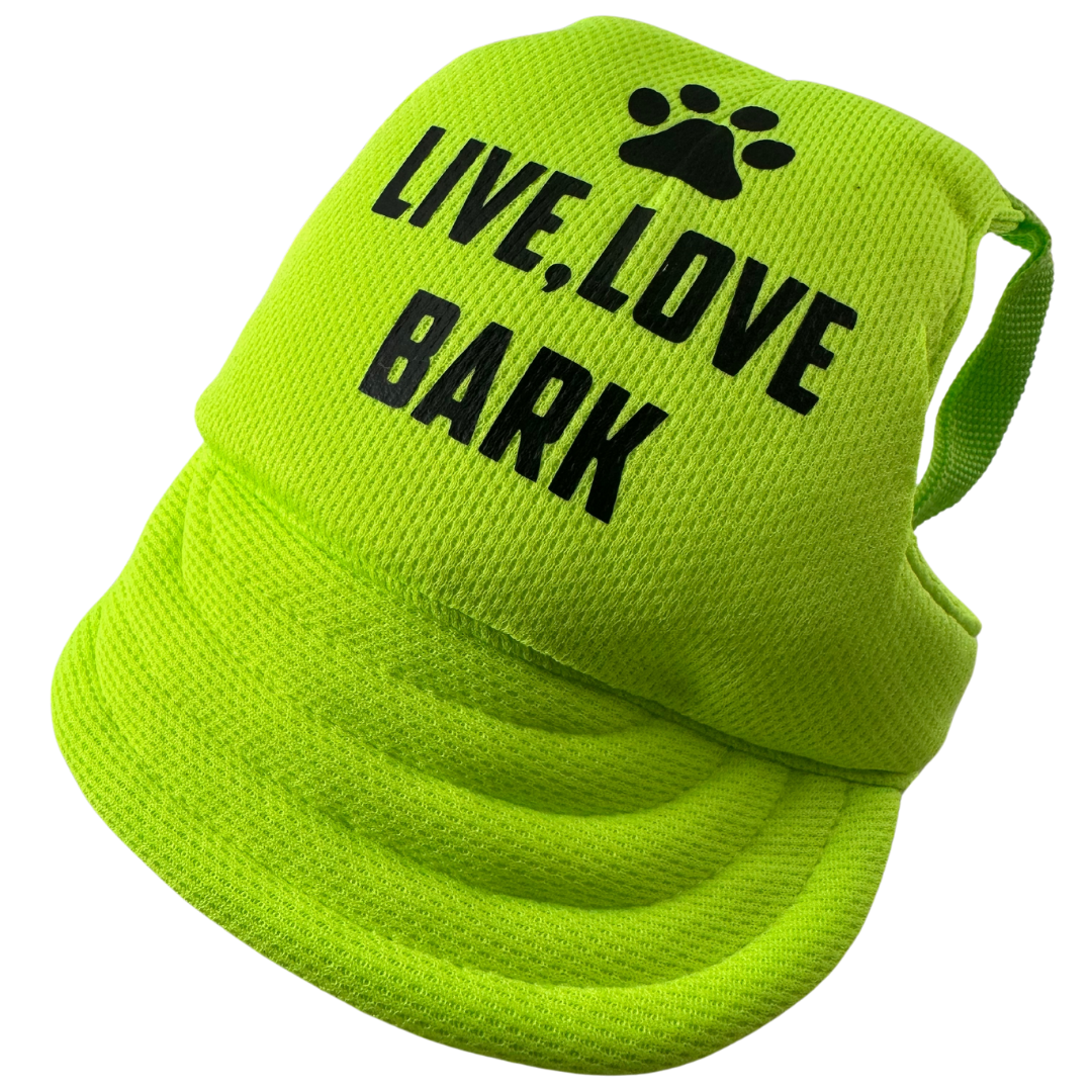 "Live, Love, Bark" Custom Dog Hat